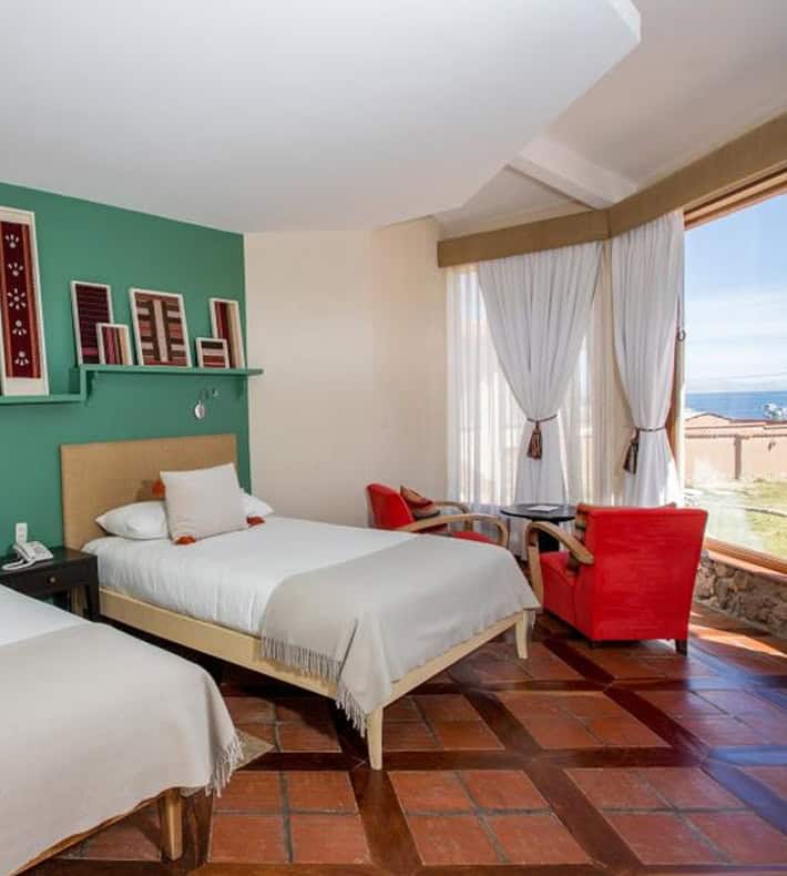 2 beds room, Hotel Rosario Lago Titicaca, Copacabana (Titicaca lake), Bolivia