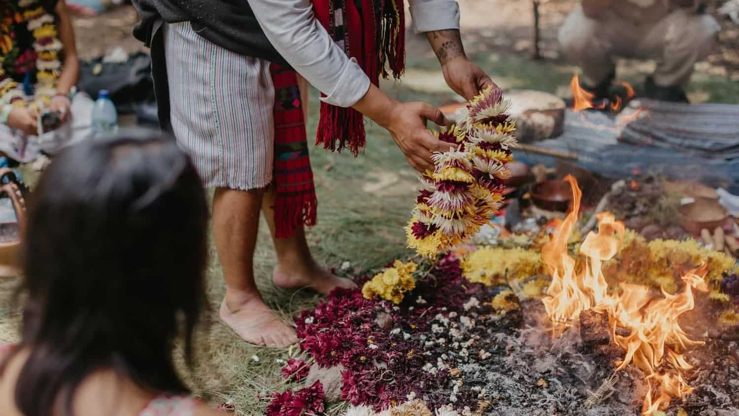 Traditionnal ceremony, Atitlan Lake, Guatemala