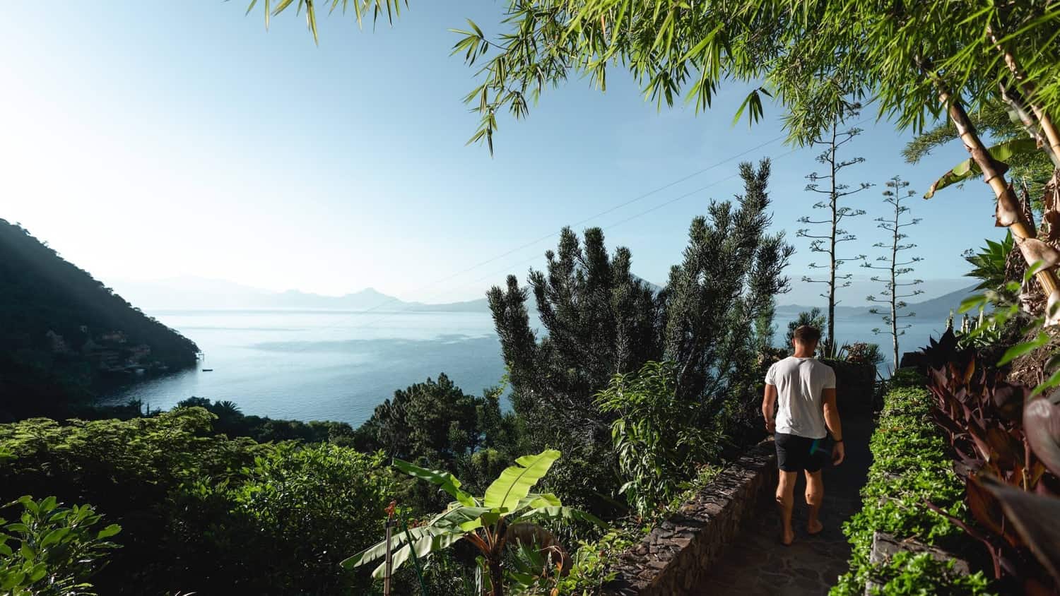 Garden with lake view, Casa Prana, Santa Cruz La Laguna (Atitlan Lake), Guatemala