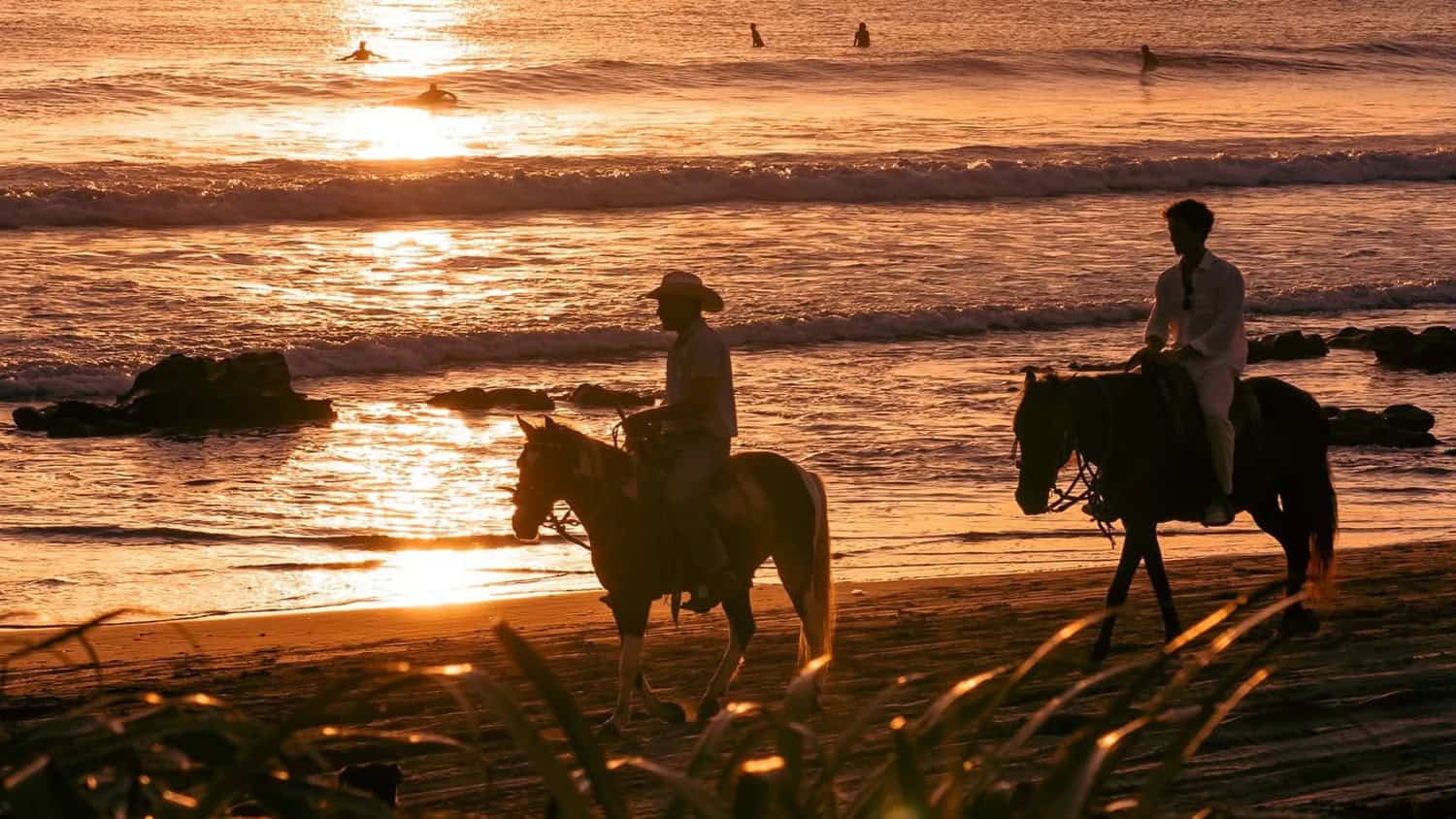 Horseriding on the beach, Popoyo, Nicaragua