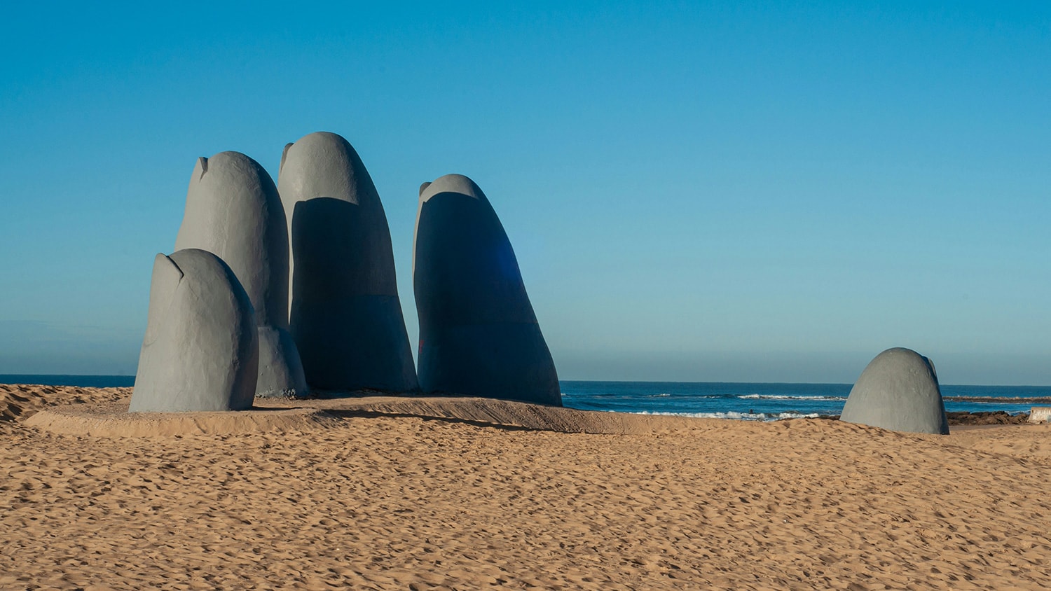 Beach sculpture, Punta del Este, Uruguay