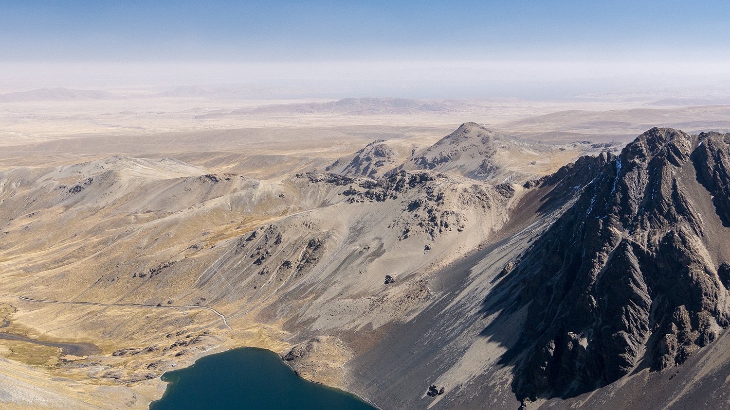 View of the Altiplano from the Pico Austria, Bolivia
