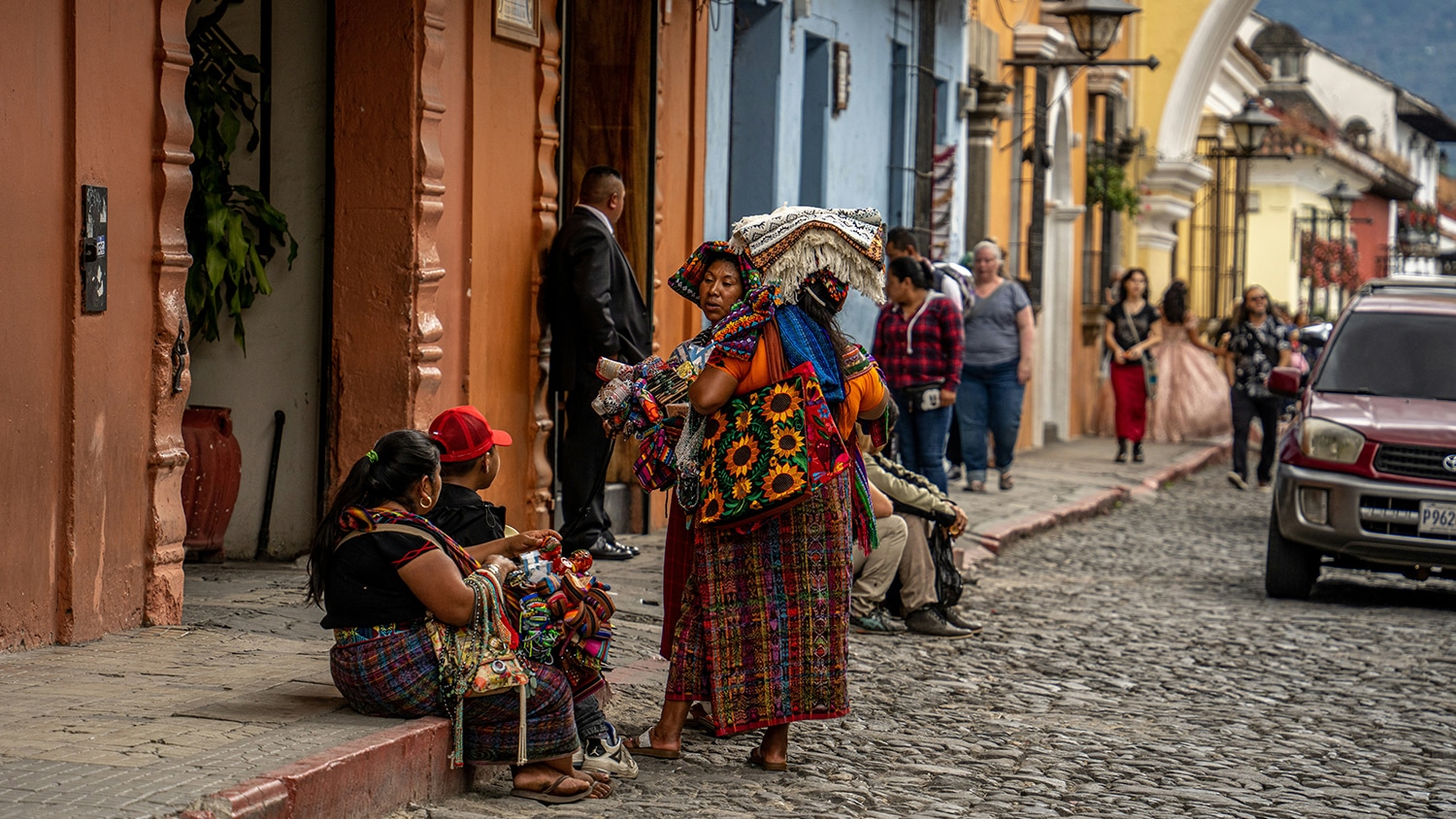 Locals in Antigua Guatemala, Guatemala