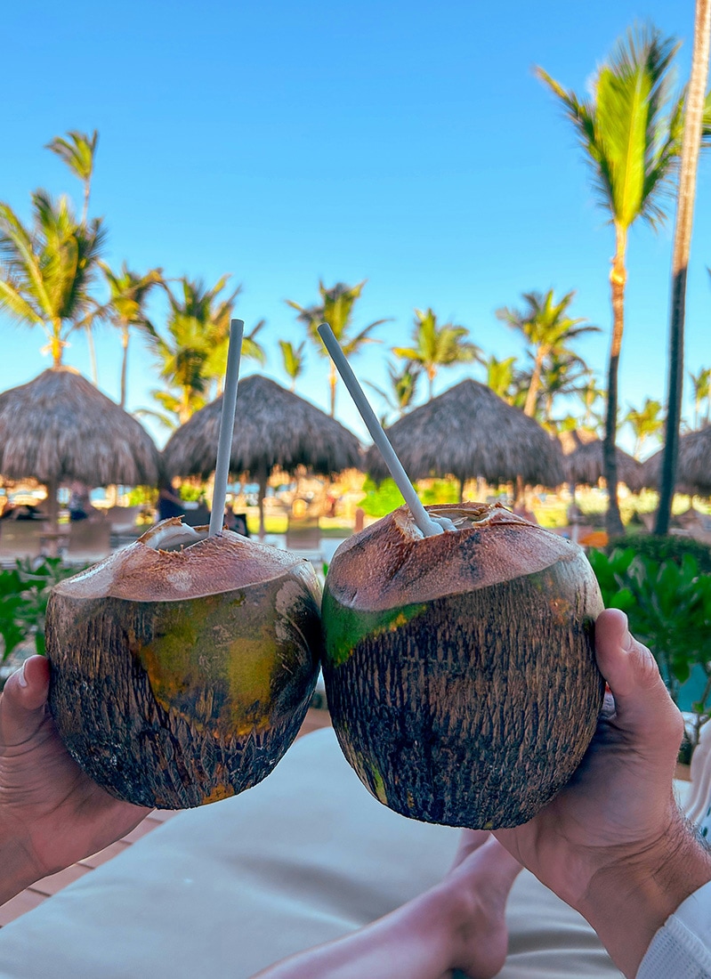 Coconut drinks, Punta Cana, Dominican Republic