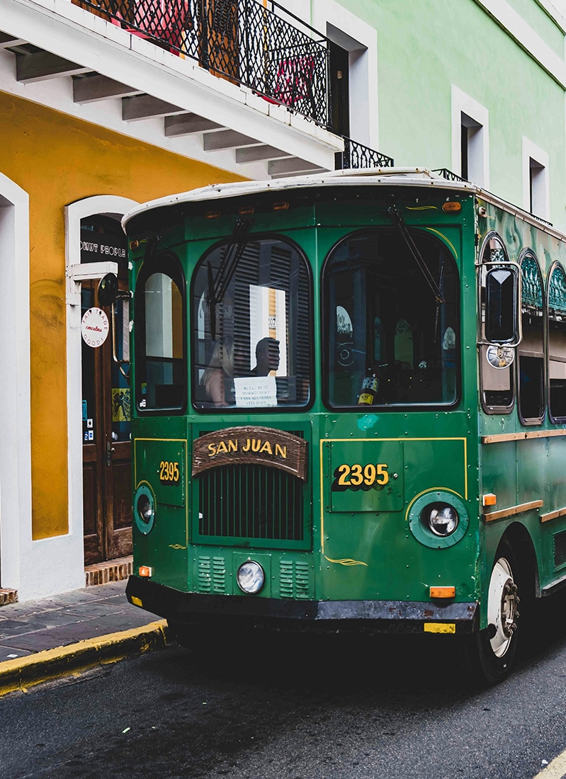 Old bus, San Juan, Puerto Rico